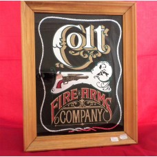 Colt Firearms Company Mirror Bar Sign Framed  New Photo's